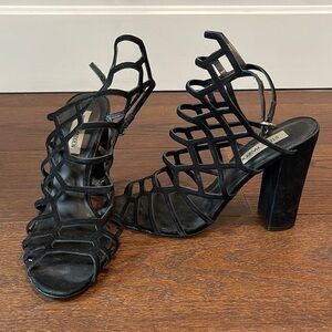 Steve Madden Black Suede Sandals Size 9.5